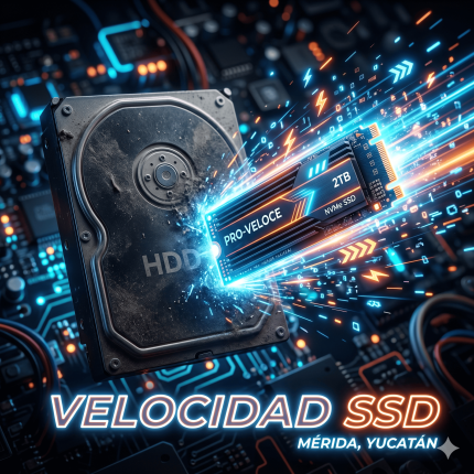 Servicio de cambio de disco duro a SSD en Mérida - SMCOMPUTEC