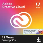 Adobe Creative Cloud 100GB: Suscripción anual con acceso completo a cuenta privada.